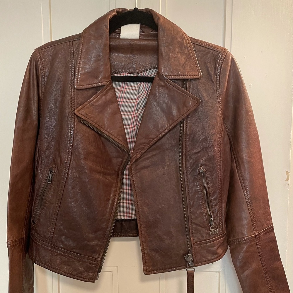 Levi’s dark brown real leather jacket